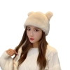 The 2024 new fashionable and trendy summer warm European mink fur bear ear hat and women's fur hat are bestsellers details Picture